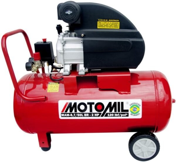 COMPRESSOR DE AR ELÉTRICO POR 127V/220VTÁTIL MOTOMIL MAM-10/50LBR 50L 2.5hp Bivolt