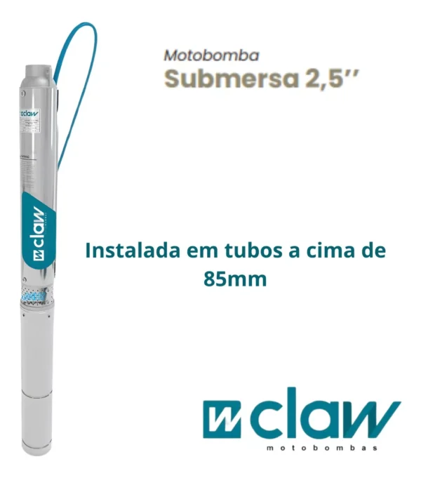 Motobomba Submersa Claw 4" 1 CV 220V Caneta Para Poço Artesiano - Image 3